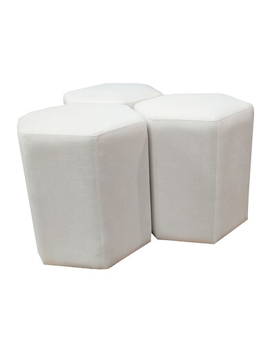 SET DE TABURETES MODELO ESAGONO BLANCO