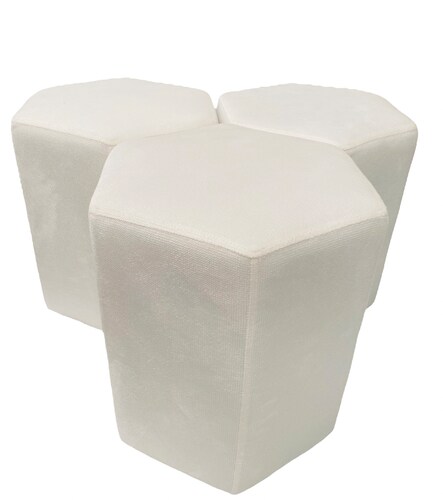 SET DE TABURETES MODELO ESAGONO BLANCO