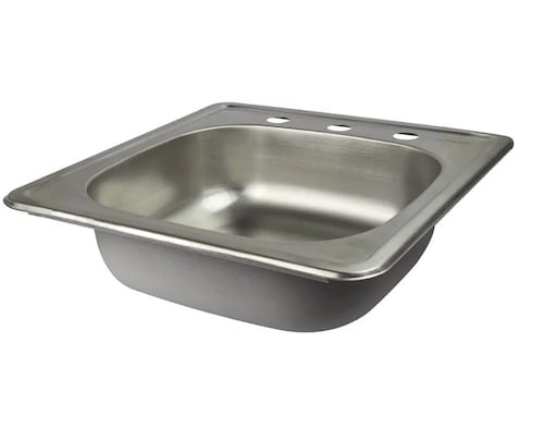 Kit Completo de Tarja Sencilla (48 cm x 48 cm) en Acero Inoxidable con Mezcladora Monomando Premium para Cocina.