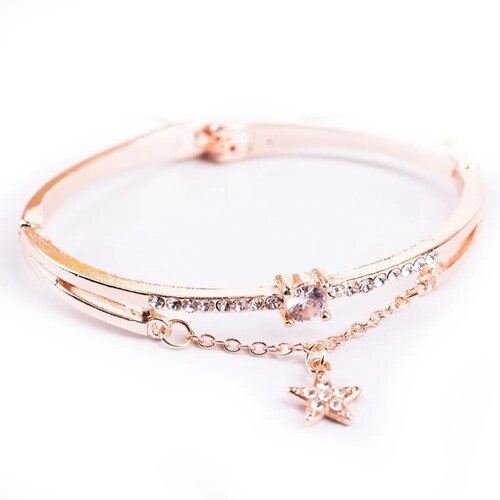 Reloj Con Correa Diamantes Moda Para dama & brazalete - Negro