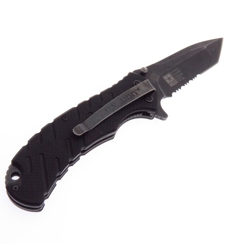 Usa4001Gy Us Army Combo Navaja Y Pluma Tactica Asistida.