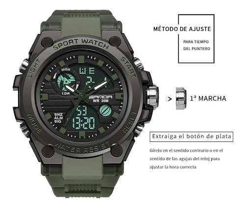 Reloj Táctico Militar Deportivo Impermeable Verde
