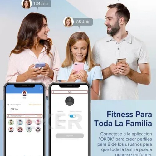 Báscula Electrónica De Baño Bluetooth Inteligente App Teker