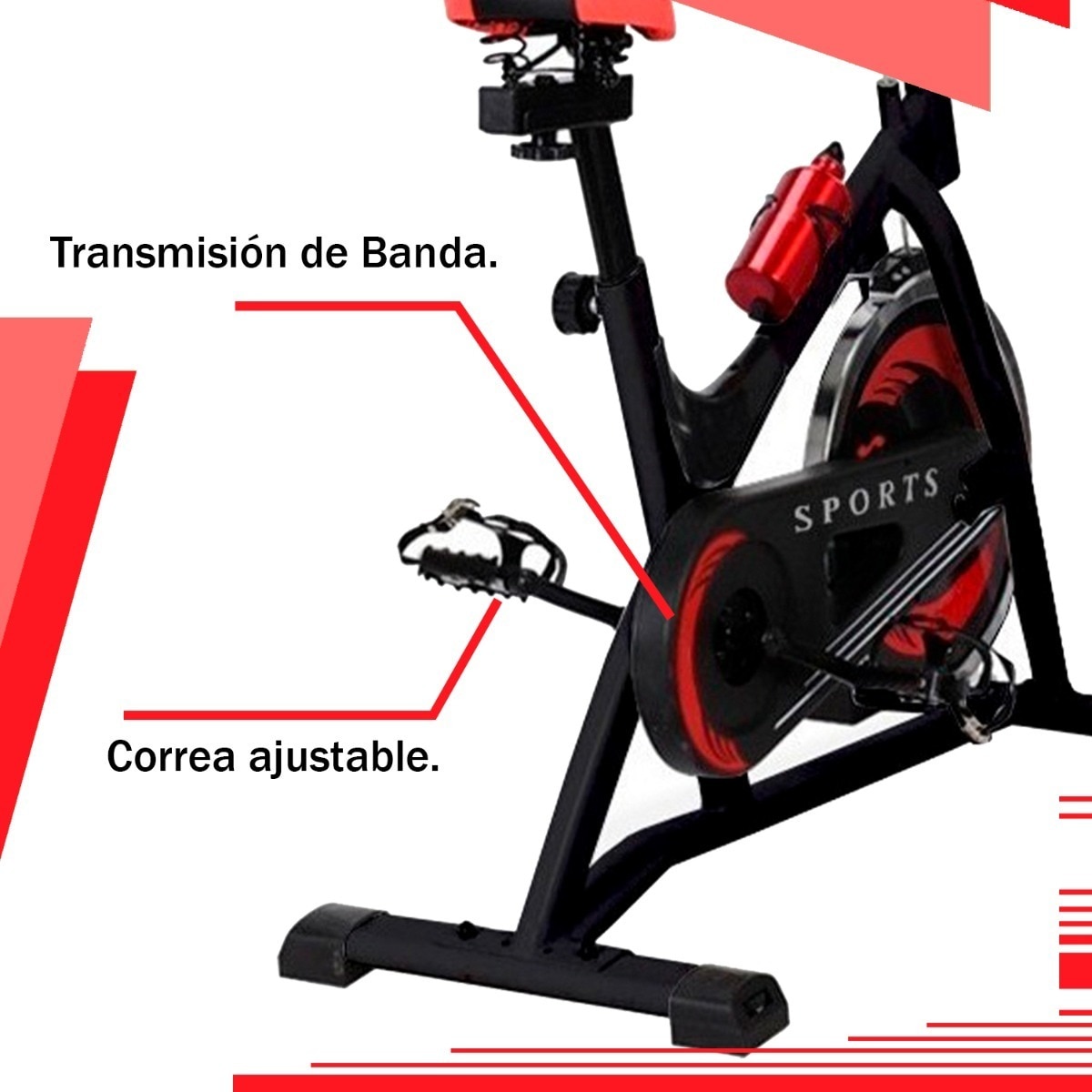 Bicicleta Spinning Fija Centurfit 6kg Botella Ejercicio Gym