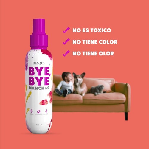 Kit 4pz Quitamanchas Bye Bye Manchas Drops Quita Manchas de Textil