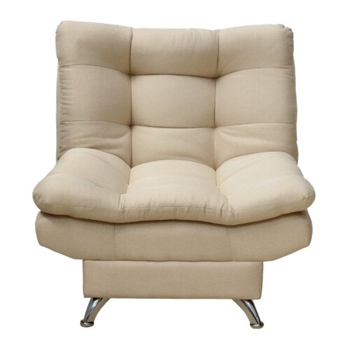 Sillón Individual Moderno Ocasional Reclinable Beige.