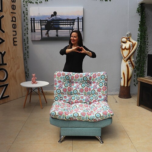 Sillón Ocasional Pequeño Moderno Estampado