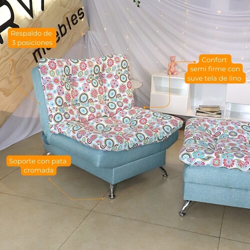 Sillón Ocasional Pequeño Moderno Estampado