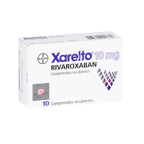Xarelto rivaroxabán 10 mg con 10 comprimidos