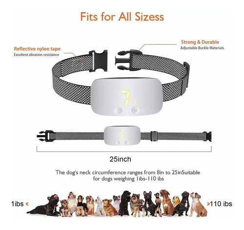 Collar Antiladridos De Adiestramiento Para Perros Automático