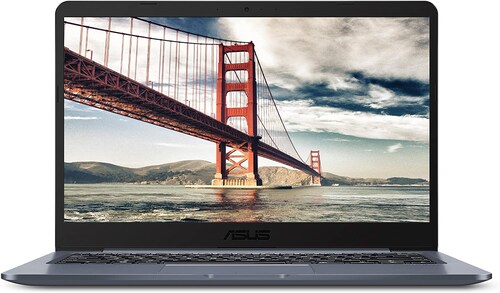 Laptop Asus L406M Celeron N4000 4 gb Ram SSD de 64 Gb Windows 10 Azul Metalico 