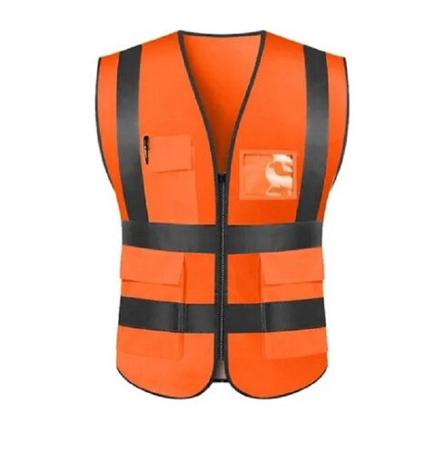 Chaleco De Seguridad Reflectante De Alta Visibilidad Naranja 