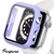 Case para Apple Watch, SET 2 PCS, Carcasa de 44mm / 45mm con Protector de Pantalla Cristal Templado HD