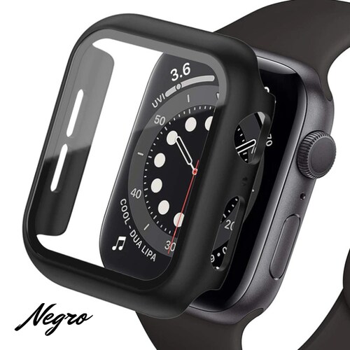 Case para Apple Watch, SET 2 PCS, Carcasa de 44mm / 45mm con Protector de Pantalla Cristal Templado HD