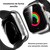 Case para Apple Watch, SET 2 PCS, Carcasa de 44mm / 45mm con Protector de Pantalla Cristal Templado HD