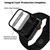 Case para Apple Watch, SET 2 PCS, Carcasa de 44mm / 45mm con Protector de Pantalla Cristal Templado HD