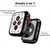 Case para Apple Watch, SET 2 PCS, Carcasa de 44mm / 45mm con Protector de Pantalla Cristal Templado HD