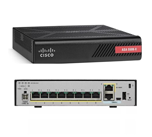 Firewall de seguridad Cisco ASA5506-X, Grado A. Reacondicionado con Eliminador