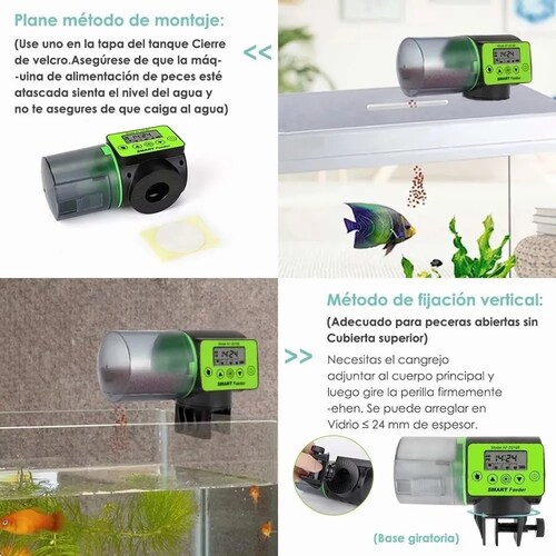 Alimentador De Peces Automático Con Temporizador Y Lcd 200ml