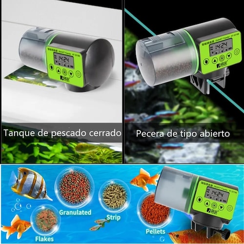 Alimentador De Peces Automático Con Temporizador Y Lcd 200ml