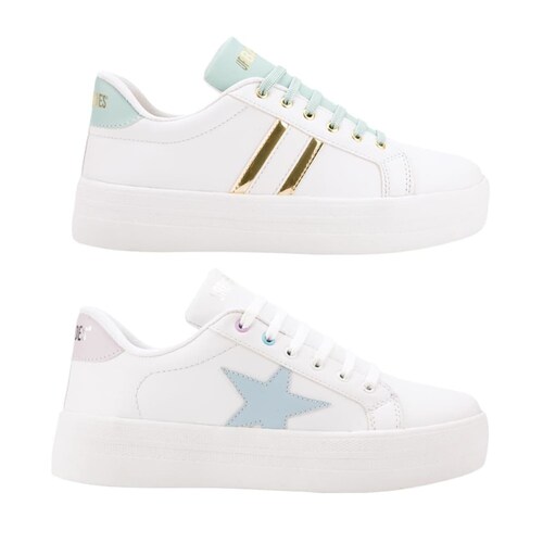 Kit Tenis Casual Escolar Urbano Choclo Urban Shoes color blanco para Mujer 513 1052948