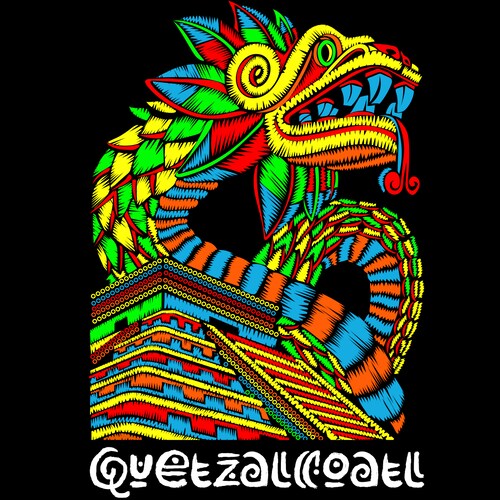 AxoloTee Playera Caballero- Piramide Quetzalcoatl.