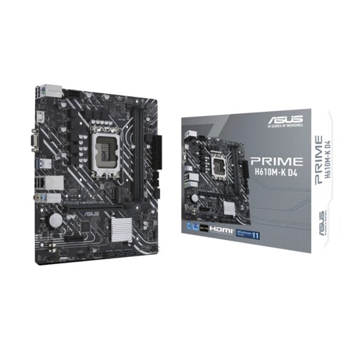 Tarjeta Madre ASUS Micro-ATX H610M-K D4, S-1700, Intel H610, HDMI, 64GB DDR4