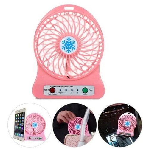 Mini Ventilador Portátil con Luz LED