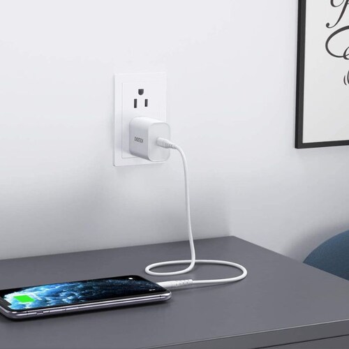 Cargador de Pared Tipo C Carga Rapida PD 20W Blanco