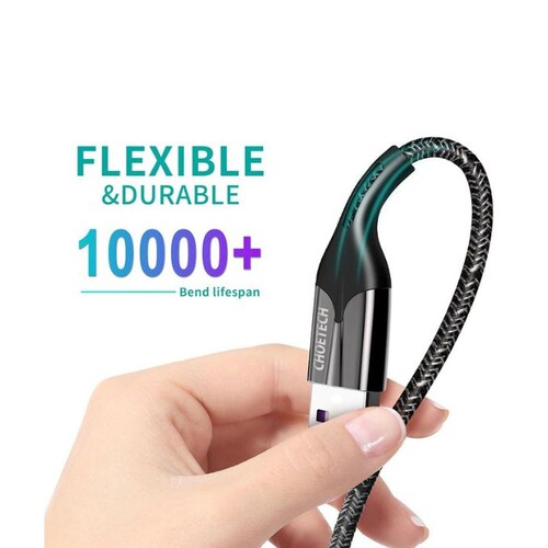 Cable Tipo C de Super Carga Rápida 1.2m Negro.