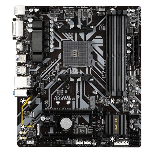 Tarjeta Madre Gigabyte micro ATX B450M DS3H V2, S-AM4, AMD B450, HDMI, 128GB DDR4