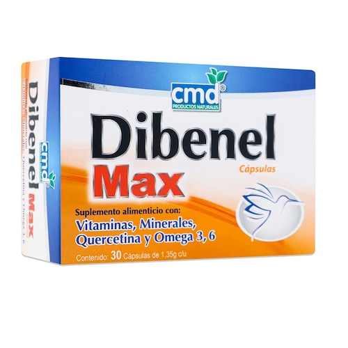 Dibenel Max 30 Caps Suplemento Vitamina Minerales Quercetina Y Omega 3 , 6 Cmd 