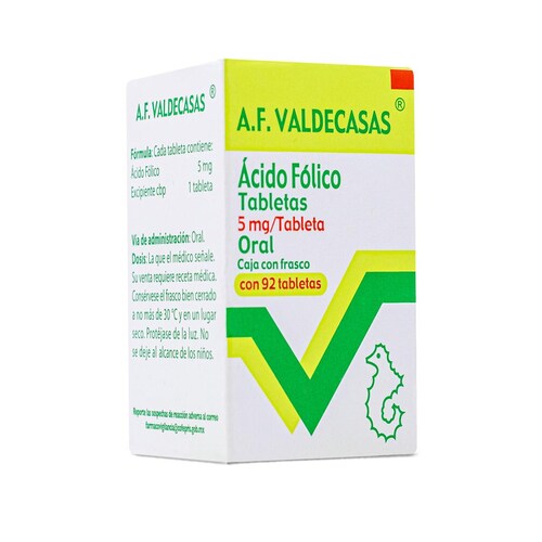 A.F. Valdecasas Acido Folico 92 Tabs. 5 Mg Valdecasas 