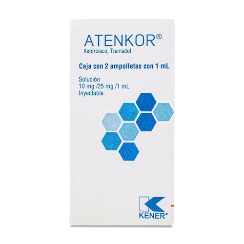 Atenkor Sol. Iny. C/2 Amptas. 10-25 Mg/1 Ml Ketorolaco 10Mg+Tramadol 25Mg/1Ml. Kener 