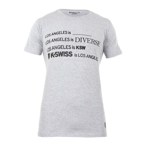 Playera Gris original K-SWISS de Caballero Moda Casual
