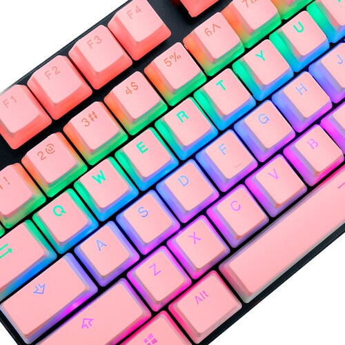 Keycaps Gamer Scarab A130W Redragon Rosa Español