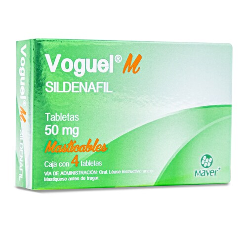 Sildenafil Voguel 4 Tab 50Mg Masticable Maver 