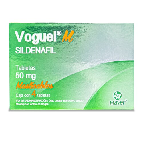 Sildenafil Voguel 4 Tab 50Mg Masticable Maver 