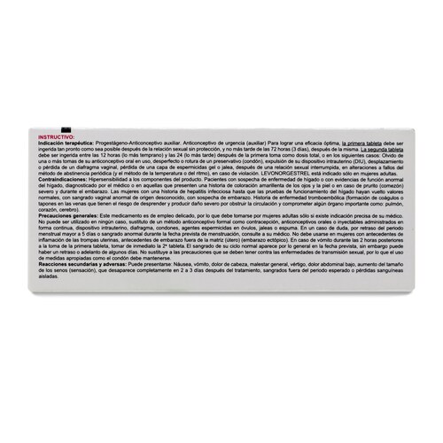 Levonorgestrel (Ultra) C/2 Tabs. 0.75 Mg. Levonorgestrel 