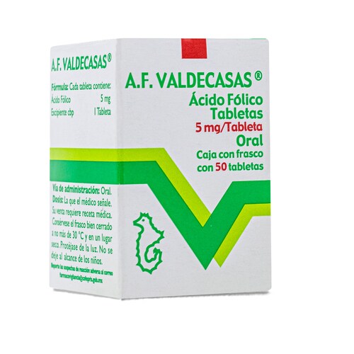 A.F. Valdecasas Acido Folico 50 Tabs. 5 Mg Valdecasas 