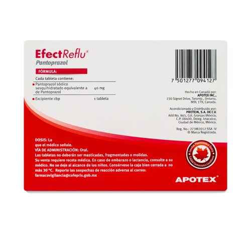 Efectreflu Pantoprazol 40 Mg 14 Tab Apotex 