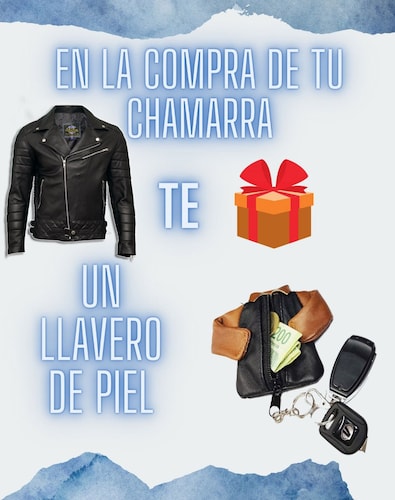 Chamarra de Piel Caballero Casual Cruzada Incluye de Regalo llaveroMonedero de Piel 