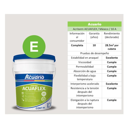 Impermeabilizante Acuaflex Acuario 10 Años 19 Lt Terracota IA35390