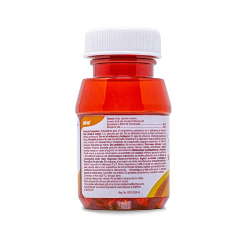 E400 Tocofersolán Vitamina E Y Antioxidantes 30 Caps 400 Ui Gelcaps 