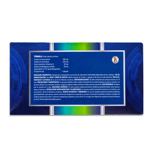Carticap For C/60 Caps Glucosamina Y Condroitina Gelpharma 