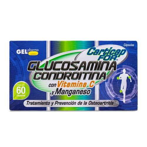 Carticap For C/60 Caps Glucosamina Y Condroitina Gelpharma 
