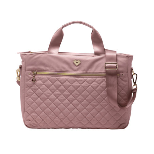 LuckyLy Tote Bolsa para Laptop Mujer hasta 15.6 Pulgadas, Bolso de Mano y Crossbody Ejecutiva Escolar, Modelo Jessy, Rosa