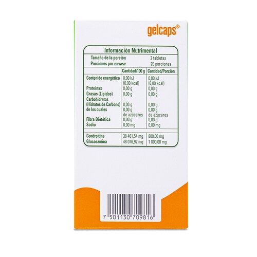 Artiflex Forte 40 Tab Glucosamina Y Condroitina Gelcaps 