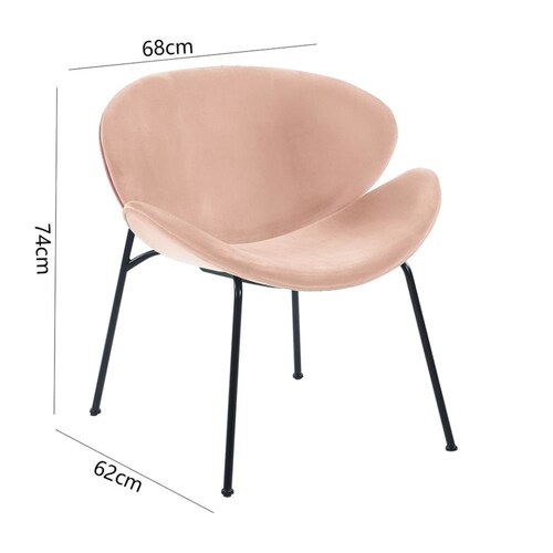 Silla Visita Ovalada Rosa