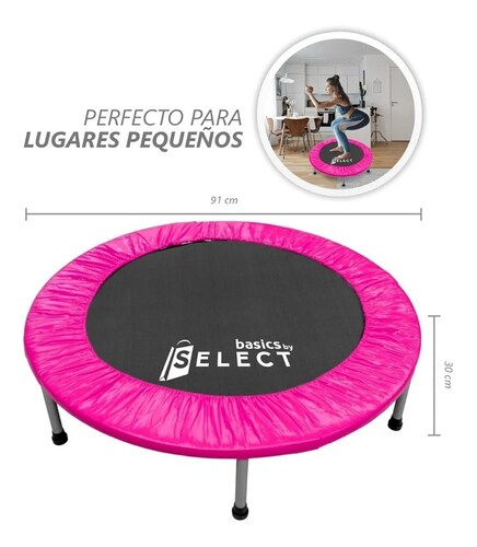 Trampolín Brincolín Para Aeróbicos Fitness Ejercicio Rosa